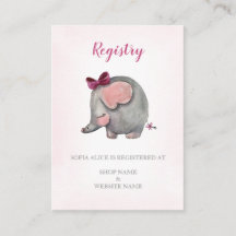 Registrierungskarte | Babydusche | Begleitkarte