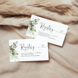 Registrierungskarte für Eukalyptus Floral Greenery Begleitkarte