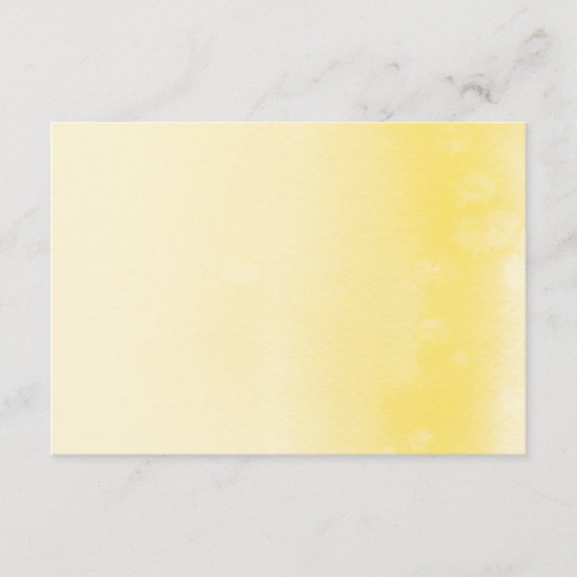 REGISTRIERUNGSKARTE :: ombre watercolor gelb Begleitkarte (Vorderseite)
