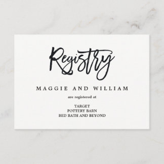 Registrierungskarten - Bürstenhalter Begleitkarte