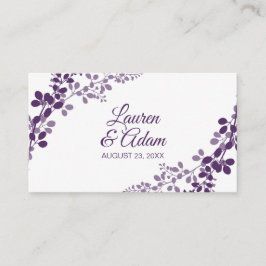 Registrierungskarten für Hochzeiten - Lila / Reben Begleitkarte