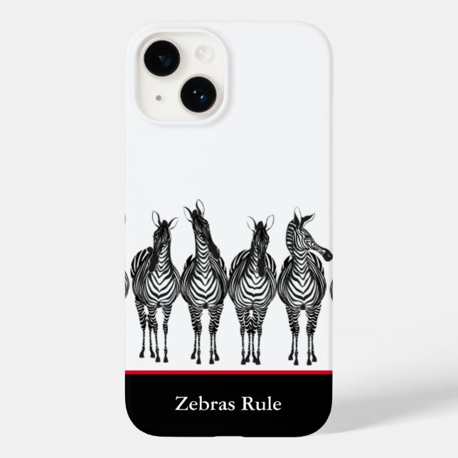 Règle coque iphone-Zebras (Verso)