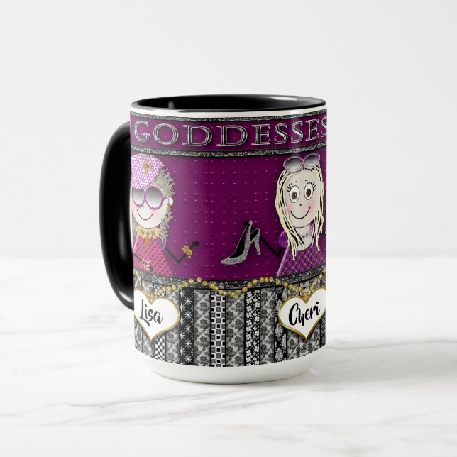 RÈGLE DE DÉESSES - TASSE - AMIES (3) (Devant gauche)