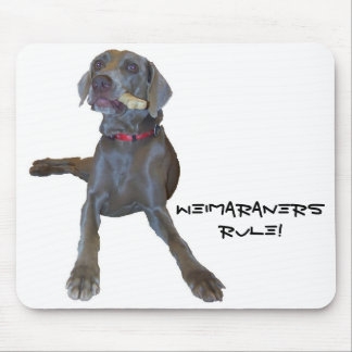 Règle de Weimaraners !  tapis de souris