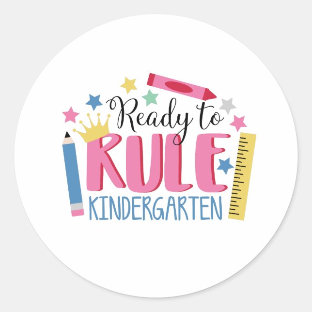 Reglement Kindergarten Runder Aufkleber (Vorderseite)
