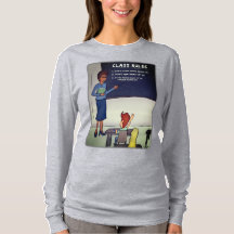 Règles de classe T-shirt à long feutre gris pour f