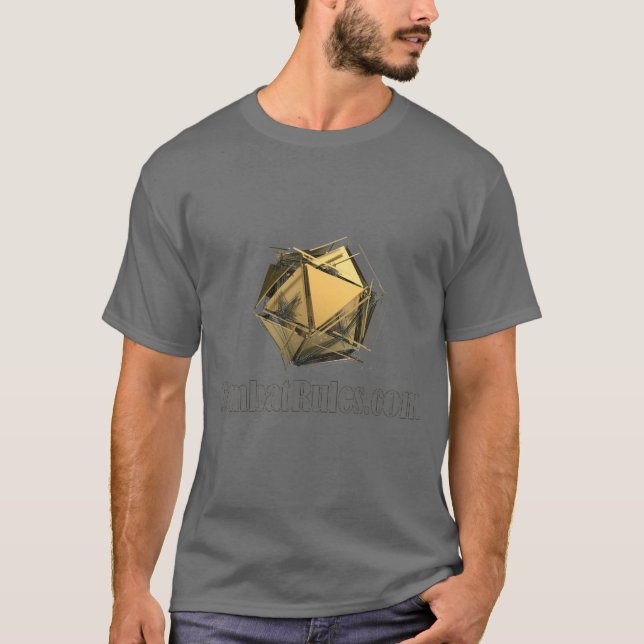 Règles de combat Exploding D20 Logo T-shirt (Devant)