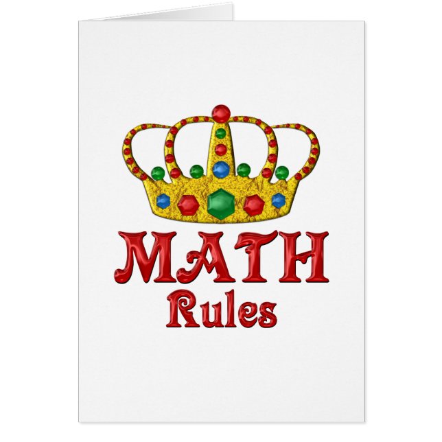 Règles de MATHS (Devant)
