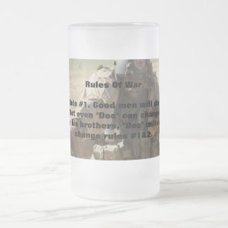 Règles de tasse en verre givré de guerre