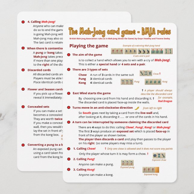 Règles du jeu de cartes - Jouer au jeu (1) (Devant / Derrière)