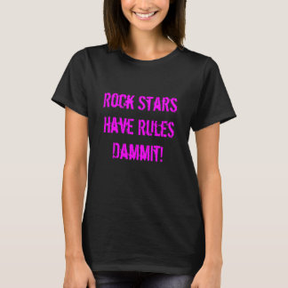 Règles du T-shirt des femmes de vedettes du rock