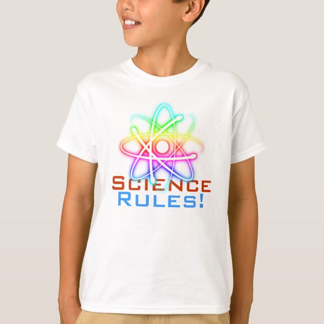 Règles scientifiques ! - T-shirt Atom coloré (001) (Devant)
