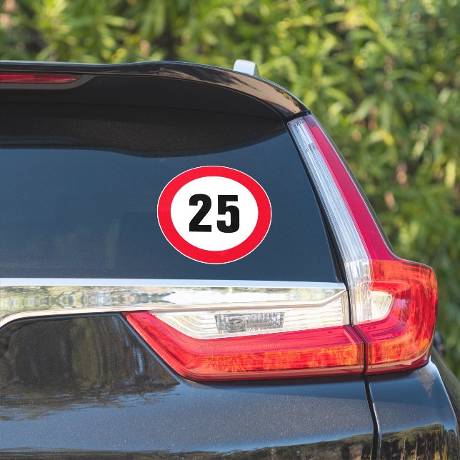 Réglez la vitesse de 25 mi/h des autocollants viny (Côté voiture)