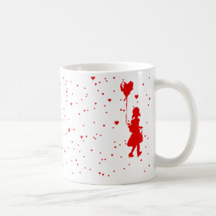 regnerische Herzen Kaffeetasse