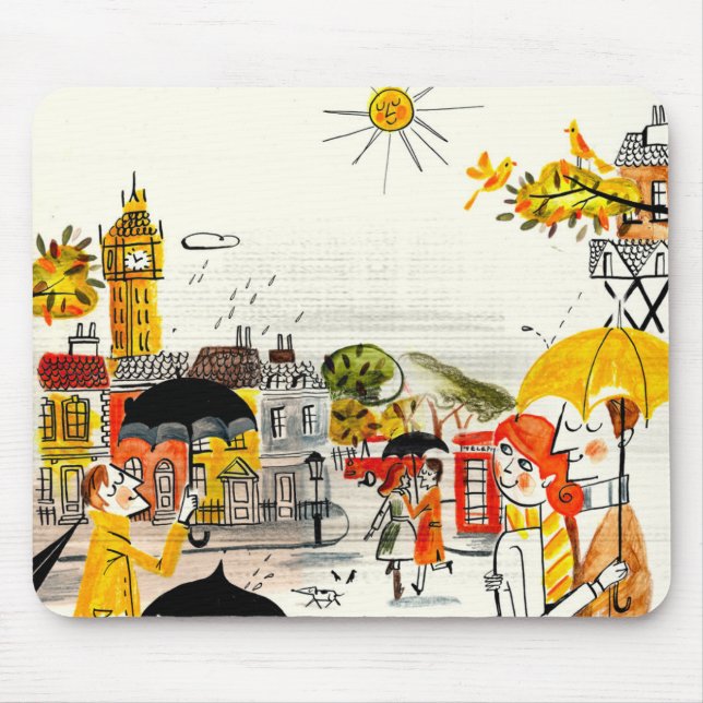 Regnerischer Tag in London Mousepad (Vorne)