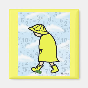 Regnerischer Tagesjungen-Magnet Magnet