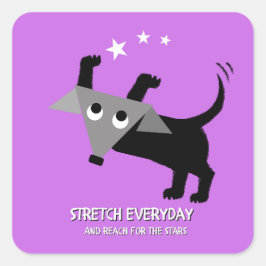 Rego Bertos "Stretch Everyday" Quadratischer Aufkleber