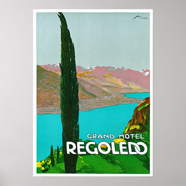 Regoledo Italien Vintage Travel Poster (Vorne)