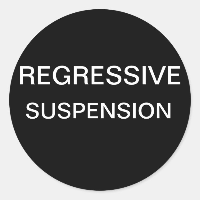 Regressive Suspension Runder Aufkleber (Vorderseite)