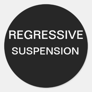 Regressive Suspension Runder Aufkleber