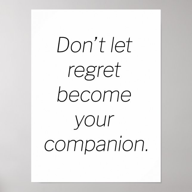 Regret Poster (Vorne)