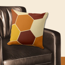 Regular Geometric Orange Hexagon Muster