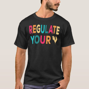 Reguliere Deinen Hühnerhahn Retro-Sonnenuntergang T-Shirt