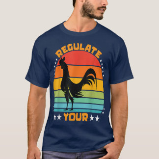 Regulieren Sie Ihren Hähnchenroster Retro-Sonnenun T-Shirt