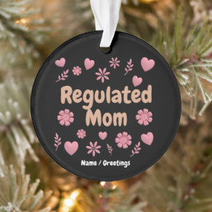 Regulierte Mama 3D Rosa Florales Herz Ästhetik Ornament