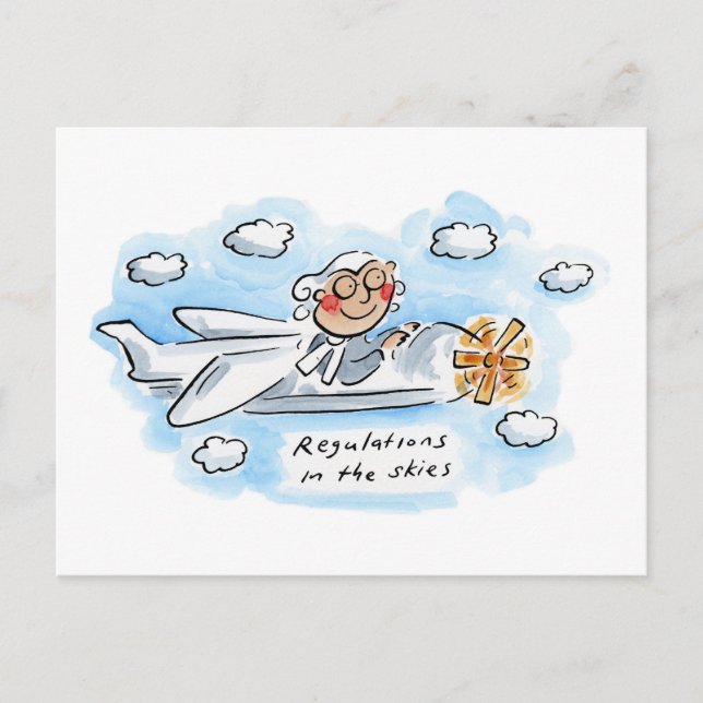 Regulierung des Luftraums Postkarte (Vorderseite)