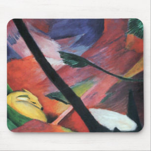 Reh im Walde II von Franz Marc; Reh im Walde Mousepad