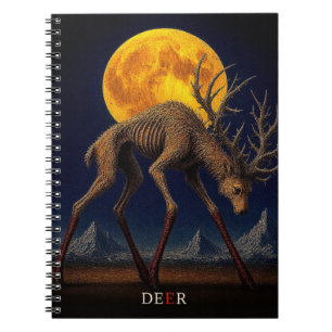Reh Lange Socken gothischer Surrealismus Notizblock