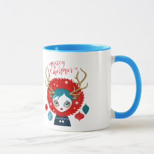 Reh Mädchen Tasse