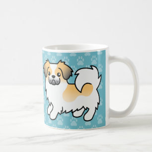 Reh-Sable-Parti-Farben Tibetan Spaniel Cartoon-Hun Kaffeetasse