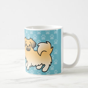 Reh-Sable Tibet-Spaniel Cartoon-Hund Kaffeetasse