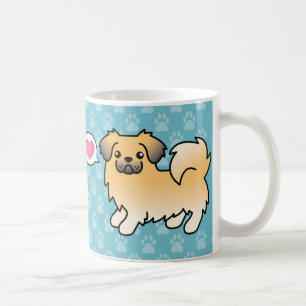 Reh-Sable Tibet-Spaniel Cartoon-Hund Kaffeetasse