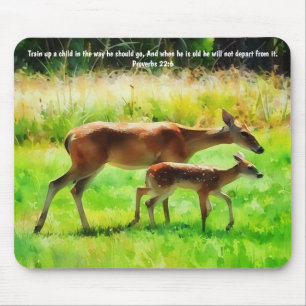 Reh-Treue-Bibelvers-Sprüche-Mauspad Mousepad