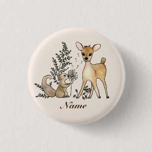 Reh und Eichhörnnchen Button