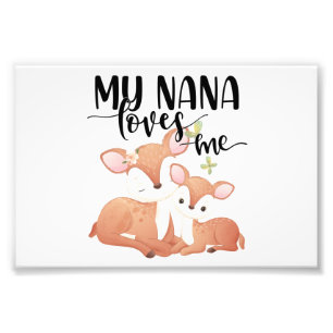 Reh und Hirschkuh Meine Nana liebt mich Fotodruck