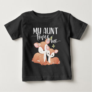 Reh und Hirschkuh Meine Tante liebt mich Baby T-shirt