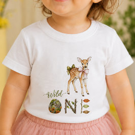 Reh Wild Eins Baby Erstes 1. Geburtstags-T-Shirt  T-shirt