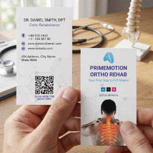Rehab-Klinik   Modernes Weiß Visitenkarte
