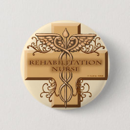 Rehab Nurse Caduceus Button