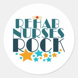 Rehab Nurses Rock Runder Aufkleber