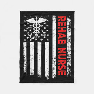 Rehabilitationskrankenschwester Amerikanische Flag Fleecedecke