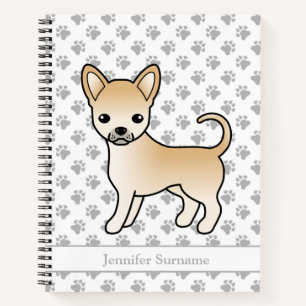 Rehbrauner Chihuahua-Hund mit glattem Fell & benut Notizbuch