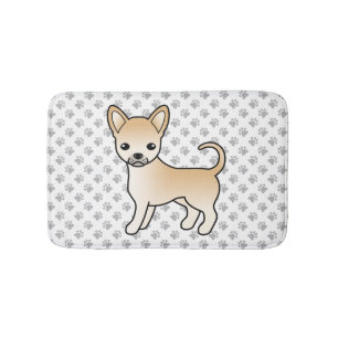 Rehbrauner Chihuahua mit glattem Fell Cartoon-Hund Badematte