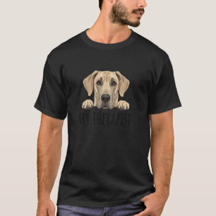 Rehbrauner Deutsche Dogge Mein Therapeut T-Shirt