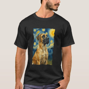 Rehbrauner Dogge Blumen Hundeliebhaber T-Shirt