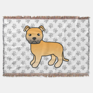 Rehbrauner English Staffordshire Bull Terrier Hund Decke